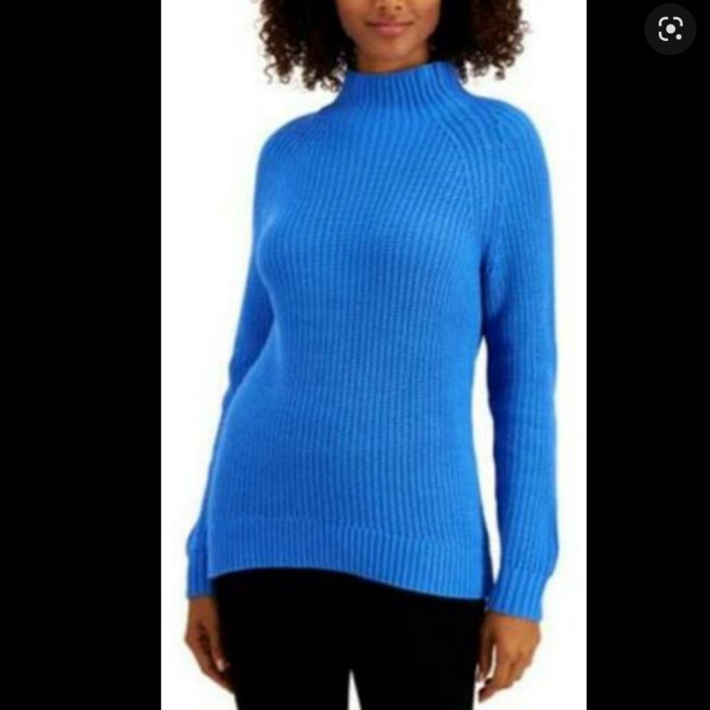 Style & Co blue cotton sweater